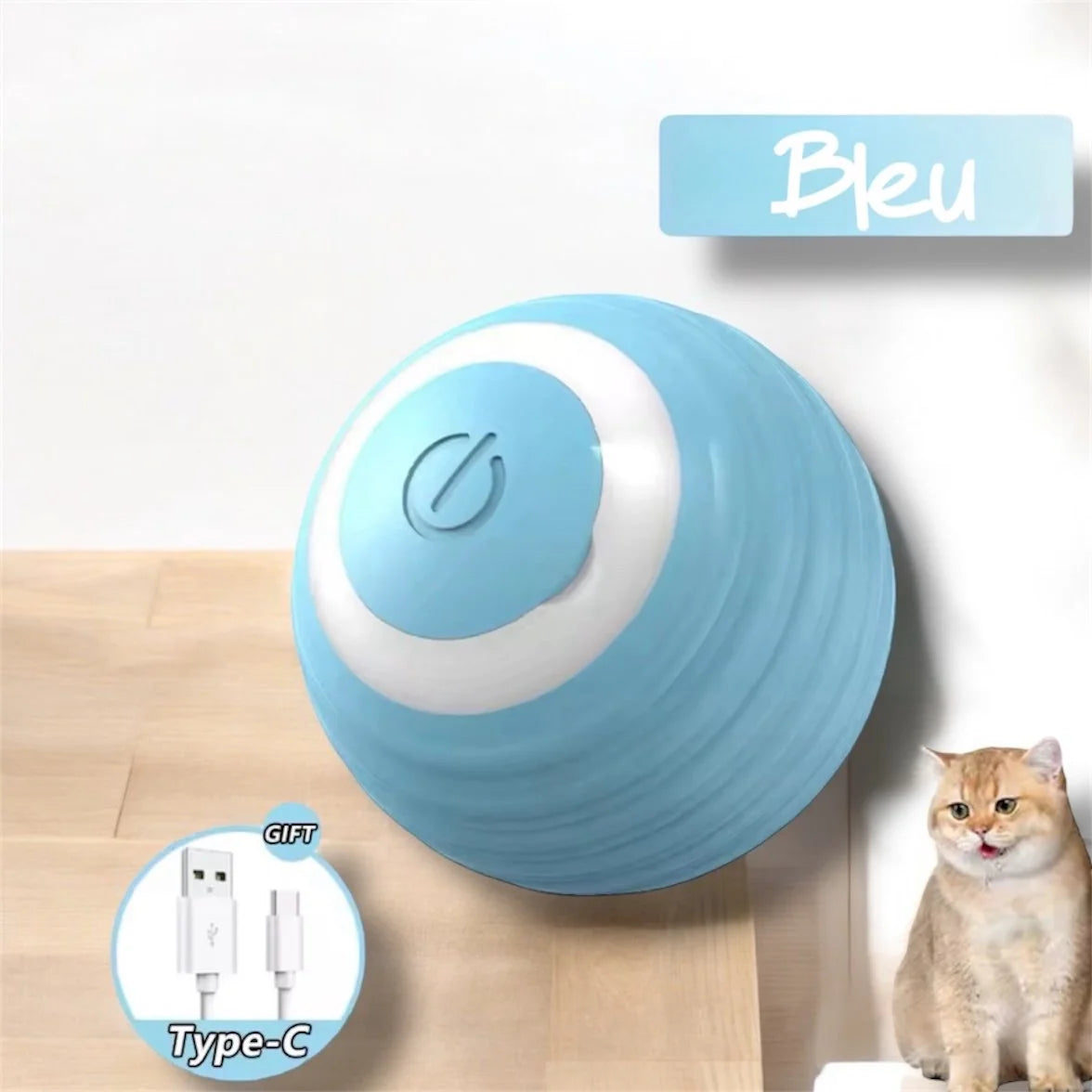 Balle Interactive Chat Rechargeable – Jouet Électronique Intelligent avec Queue Imitation Souris