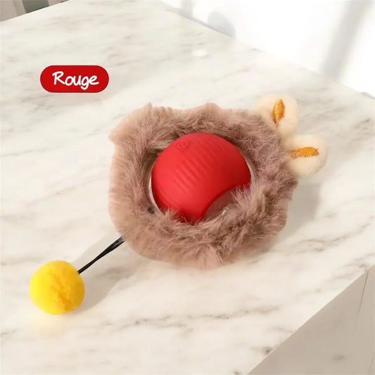 Balle Interactive Chat Rechargeable – Jouet Électronique Intelligent avec Queue Imitation Souris